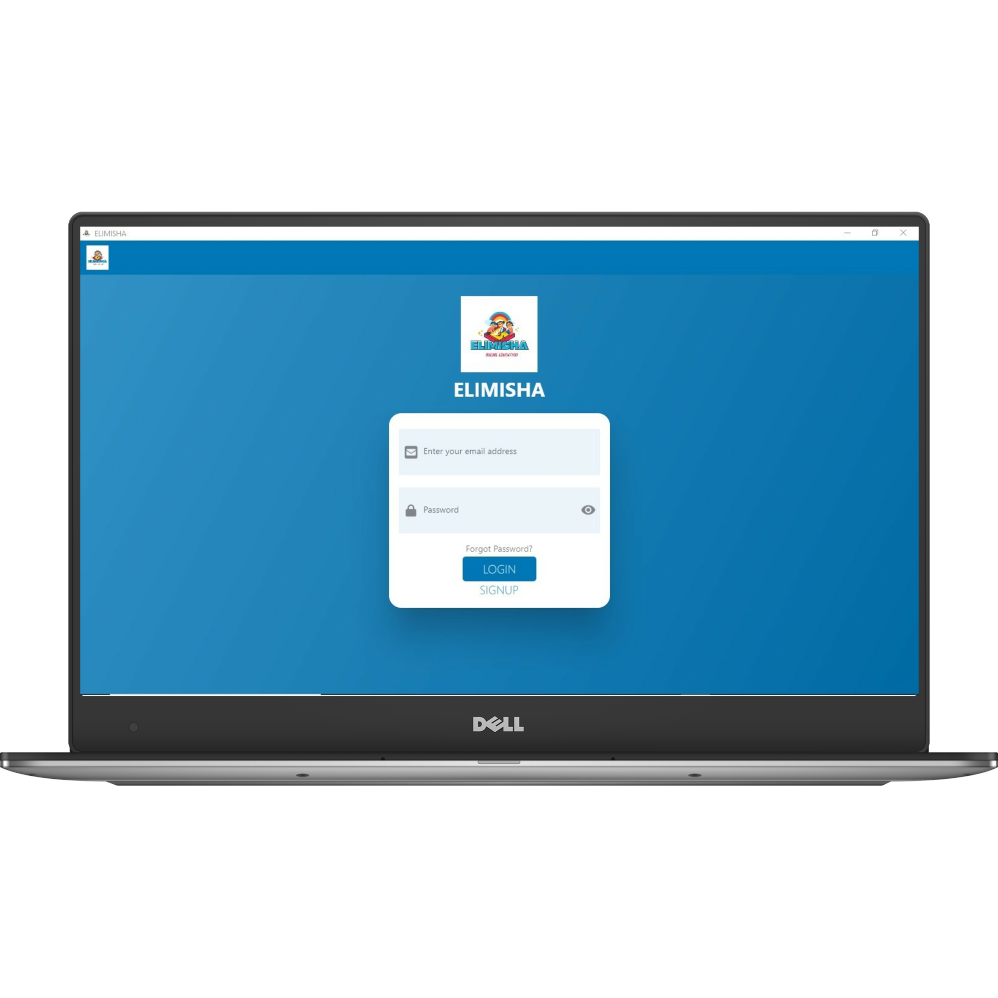 Desktop login screen